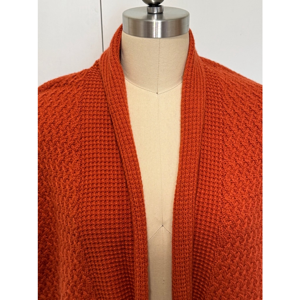 Women's 89th & Madison rust colored Knit open front knitted Cardigan Size L